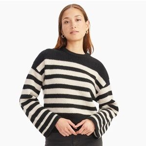 Naadam 100% Cashmere black & white stripe crew neck size xxs